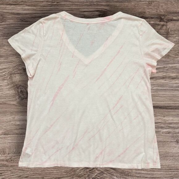Gap XL Tall Pink Tie-Dye V-Neck T-Shirt Organic Cotton Hand-Dyed Women’s Tee - Picture 2 of 11
